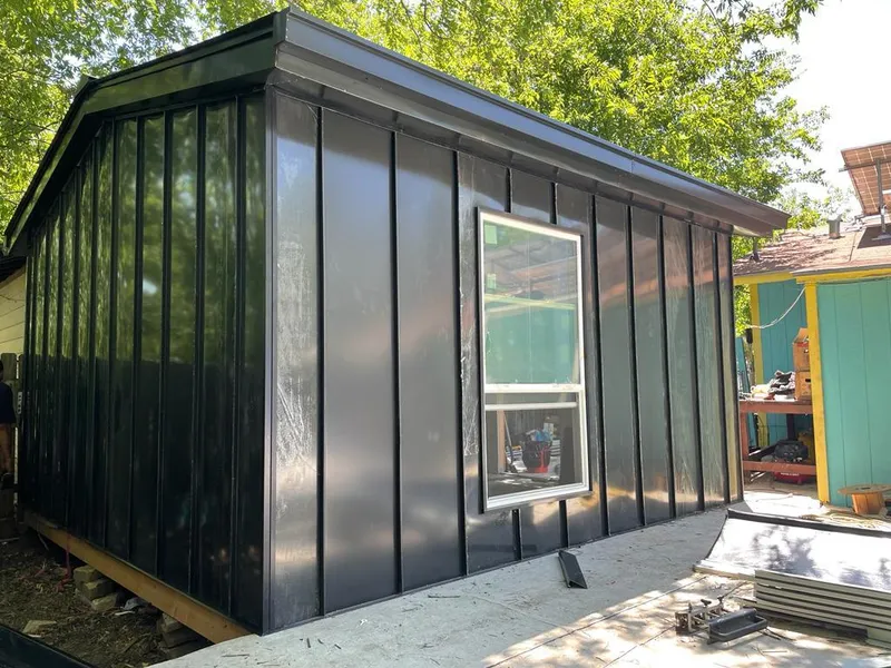 Black standing seam metal wall panels for Metal Roof Installation in Pleasant Garden